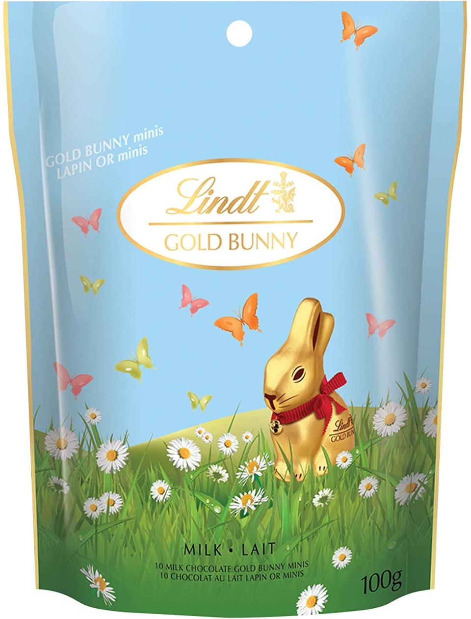 Lindt Miniature Milk Chocolate Easter Gold Bunny. Image via Amazon.