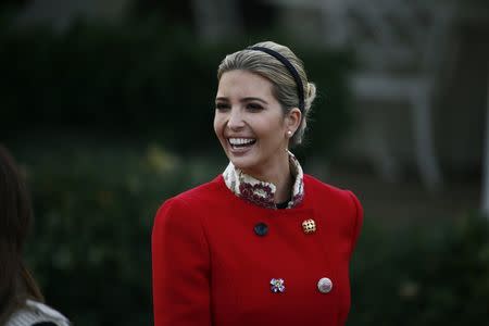 White House senior advisor Ivanka Trump arrives in the Rose Garden prior to the 70th National Thanksgiving turkey pardoning ceremony at the White House in Washington, U.S., November 21, 2017. REUTERS/Jim Bourg