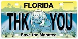 Photo of Save the Manatee license plate