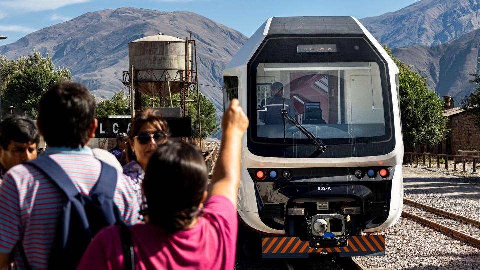 Tren de la Quebrada el día de su inauguración. 