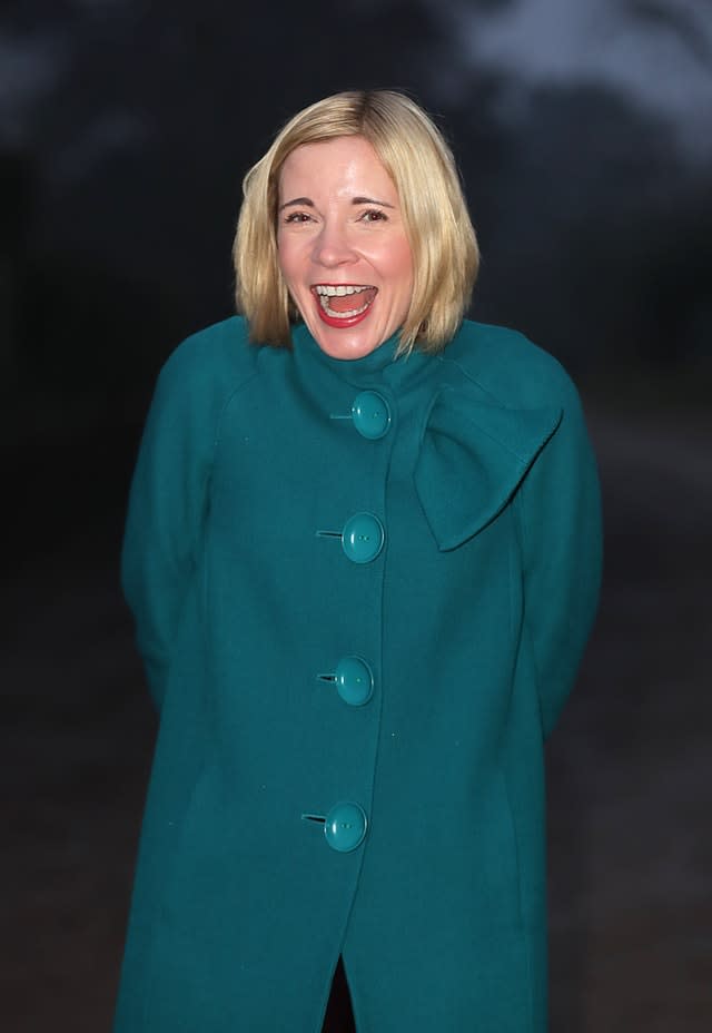 Historian Lucy Worsley. Mary Beard said that 'Lucy trying clothes on is rather different I think'