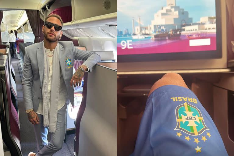 Neymar posa con su elegante traje y con un curioso shortcito con seis estrellas