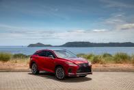 <p>Both the RX350 and hybrid RX450h have received new styling, including updated LED headlights and taillights, a more complex grille design, and new paint colors.</p>