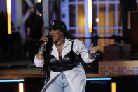 Kierra Sheard performs during "Live From Detroit: The Concert at Michigan Central" on Thursday, June 6, 2024, in Detroit. (AP Photo/Carlos Osorio)