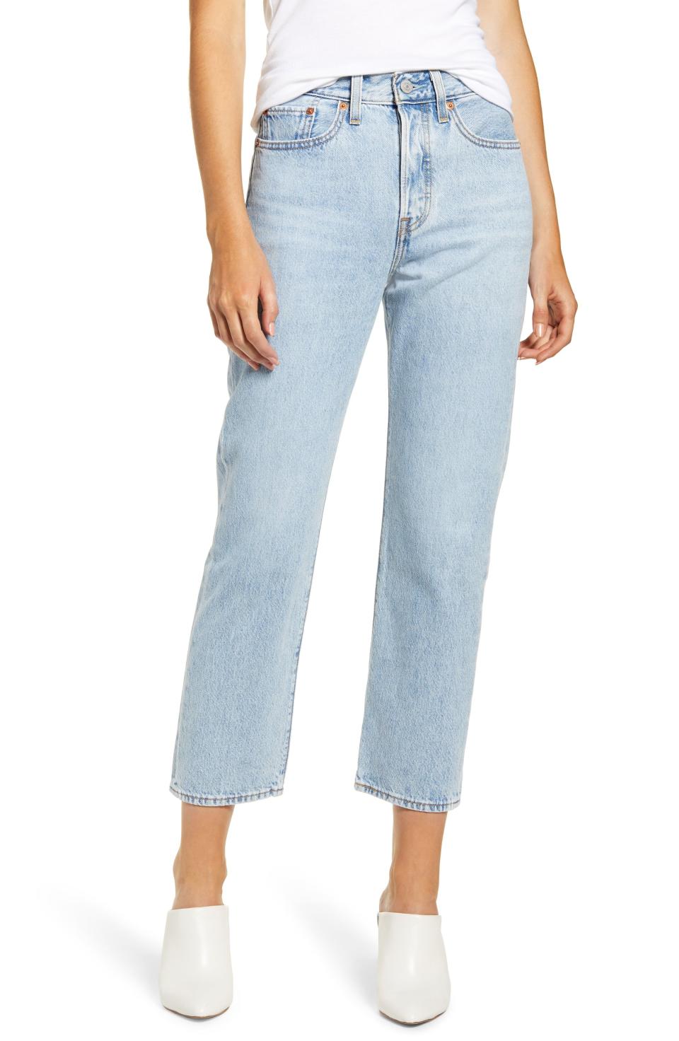 14) Levi's Wedgie High Waist Crop Straight Leg Jeans