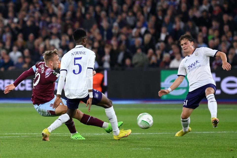 Jarrod Bowen went level with West Ham legends on Thursday on six European goals  (Getty Images)