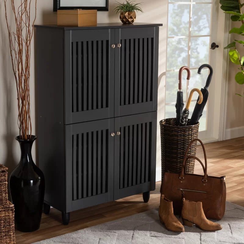 Winston Porter Entryway 18-Pair Shoe Storage Cabinet