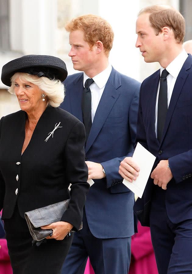 William and Harry's feelings about Camilla have never run smooth. Source: Getty