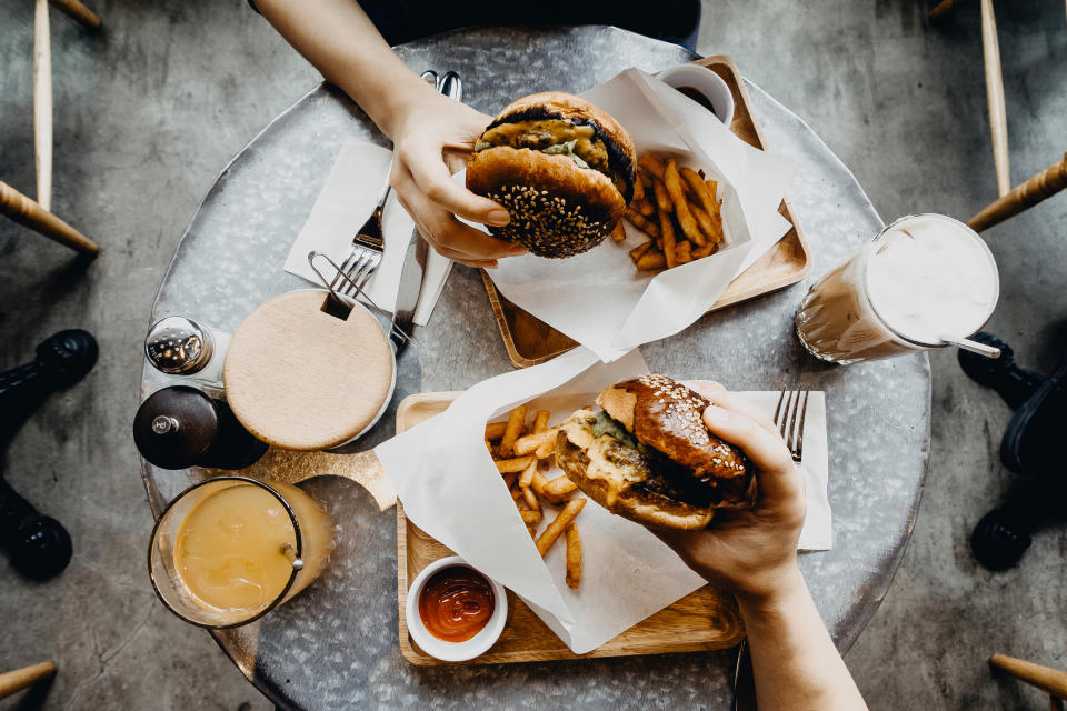 Plant-based burgers are proving popular in the UK [Photo: Getty]