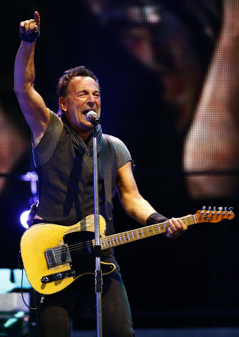 FILE - Bruce Springsteen and the E Street Band perform in Barcelona, Spain, on May 14, 2016. Springsteen's latest album, "Letter To You" will be released on Oct. 23. (AP Photo/Manu Fernandez, File)