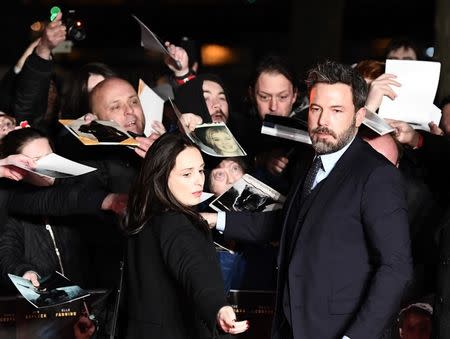 Ben Affleck arrives at the European Premiere of Live by Night at the British Film Institute in London, Britain January 11, 2017. REUTER/Dylan Martinez