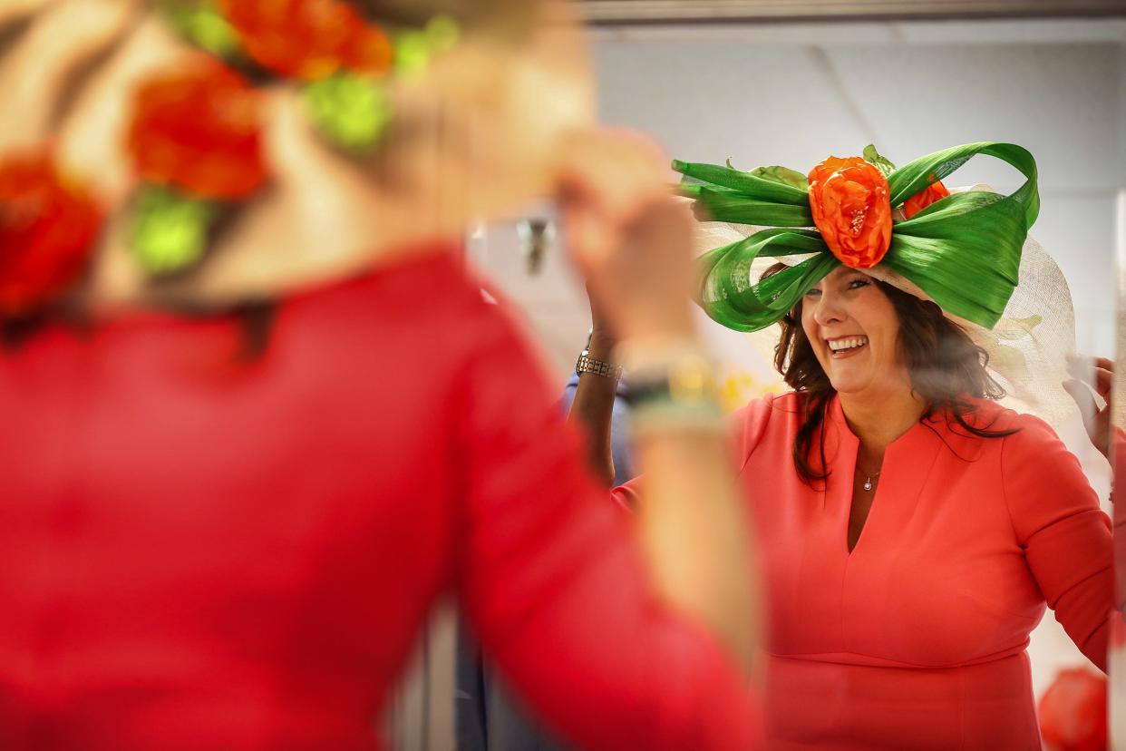 Shawn Siener, owner of Nice Hat, in her shop in Middletown.