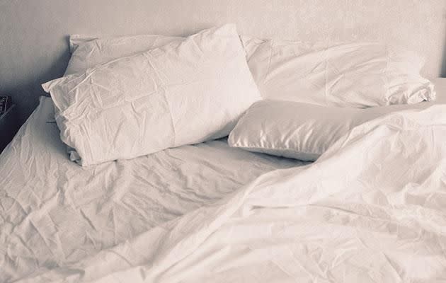 Wash your sheets every week. Photo: Getty