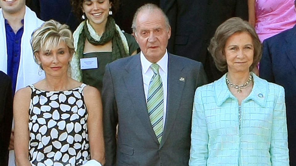 Sol con el rey Juan Carlos y doña Sofía en una recepción. ¿Cómo te quedas? (GTres).