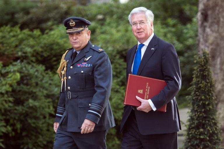 Sir Michael Fallon says UK backs future military action in retaliation to Assad regime using chemical weapons