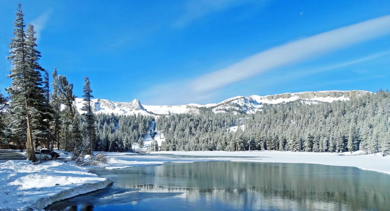 Sprng Snow on Twin Lakes, Mammoth Lakes, CA 5-17