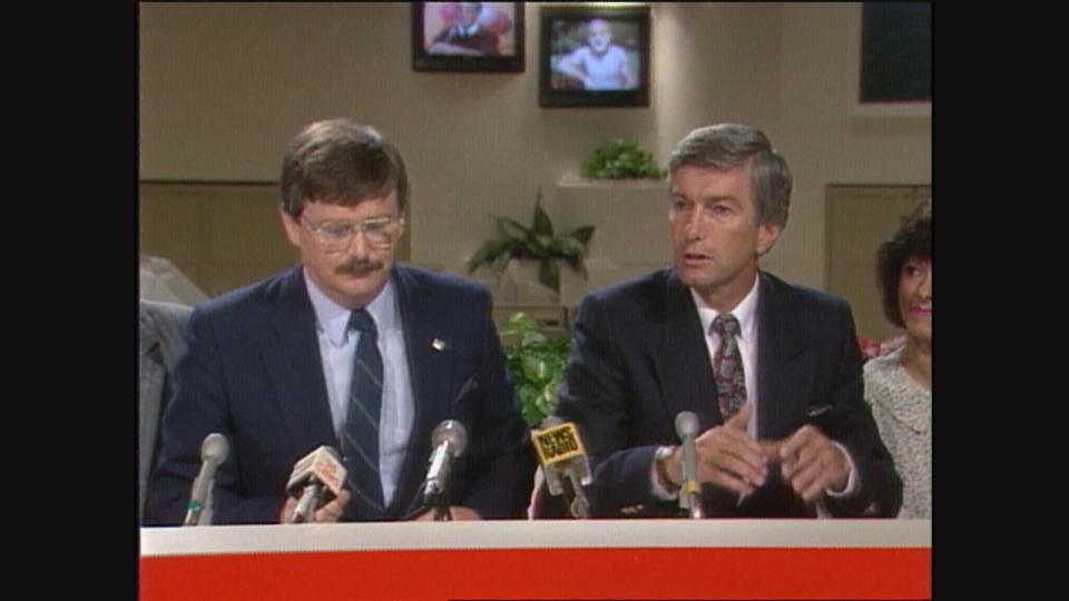 Ken Clark announced the debut of MITV News with television anchor Bruce Graham in 1988.