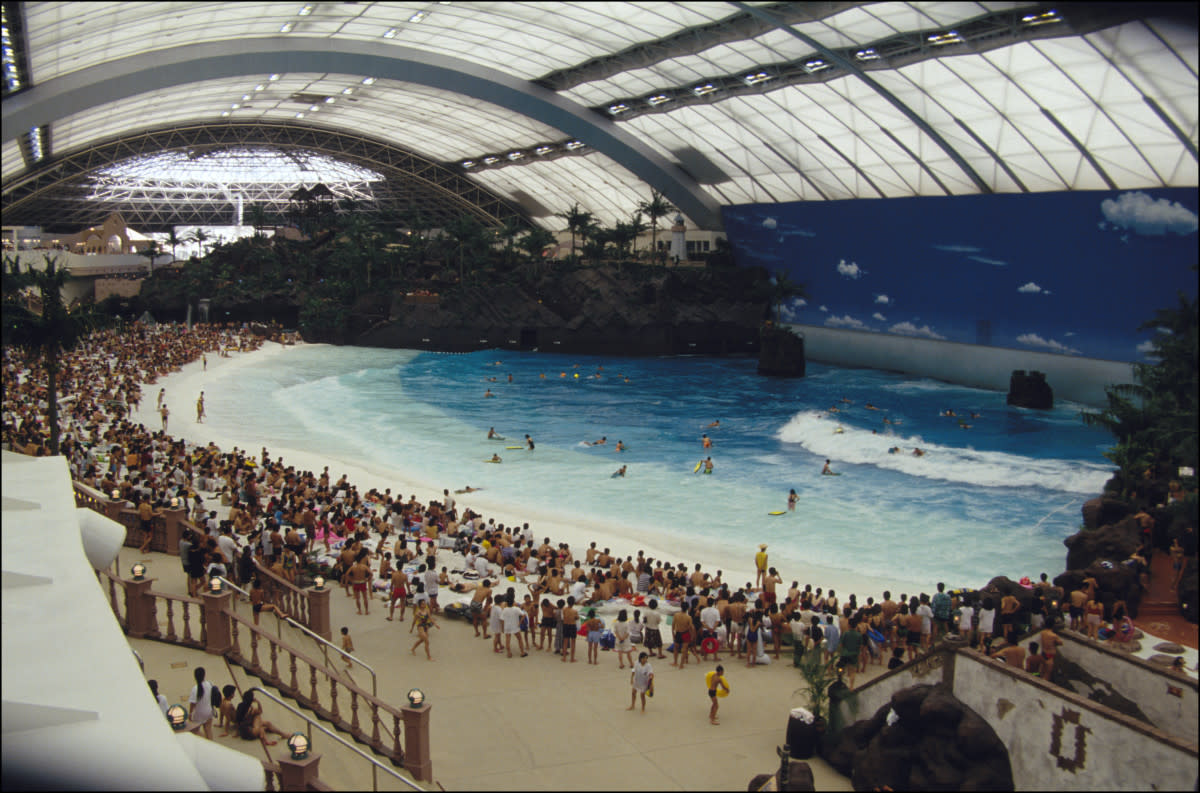 Gone but not forgotten — the Ocean Dome in Japan.<p>Photo by Kurita KAKU/Gamma-Rapho via Getty Images</p>