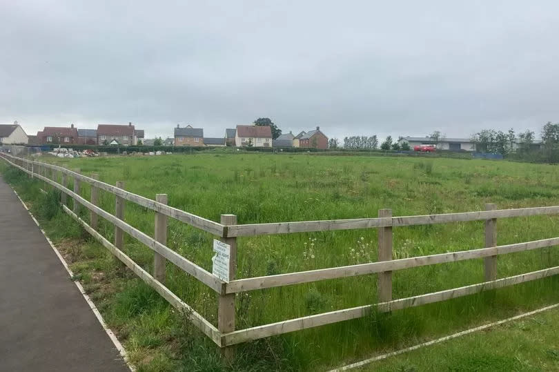 Proposed site of 66-bed care home on Cutliffe Road in Taunton