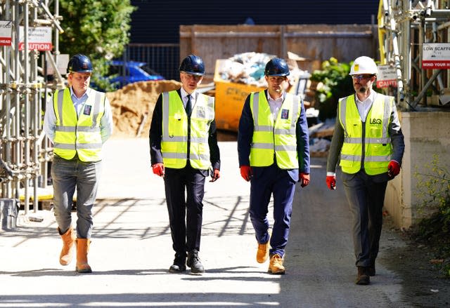 Cabinet minister Michael Gove on a housing visit in west London on Thursday 