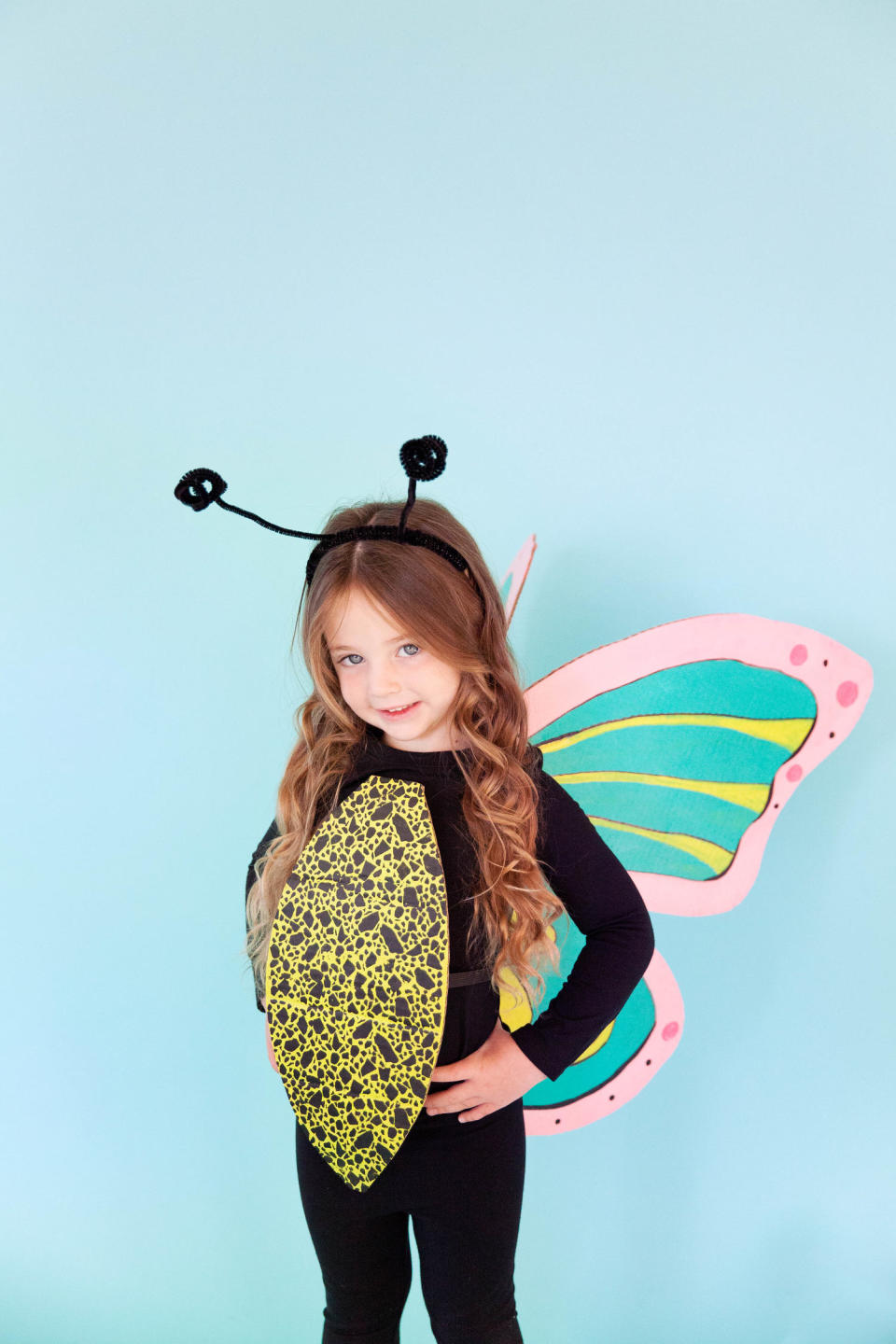 little girl in a diy butterfly costume (Tell Love and Party )