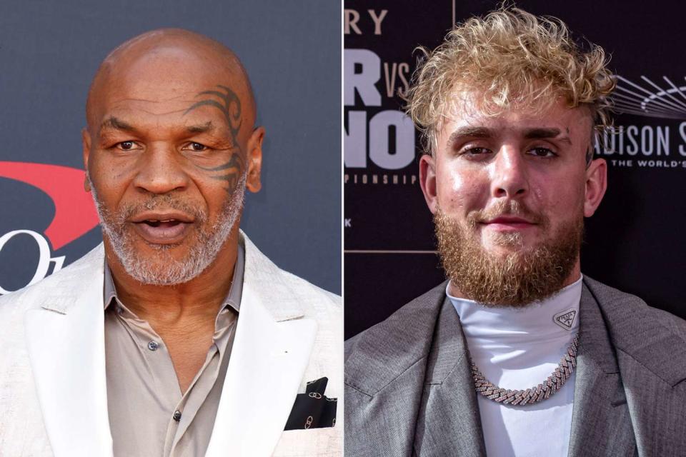 <p>Frazer Harrison/Getty; Matt Davies/SPP-Px/Shutterstock</p> From Left: Mike Tyson; and Jake Paul