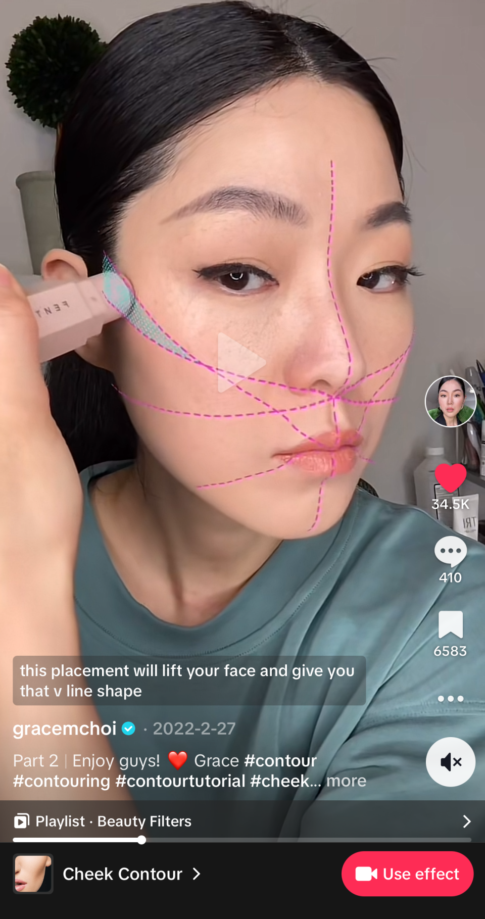 A cheek contour filter from Choi.