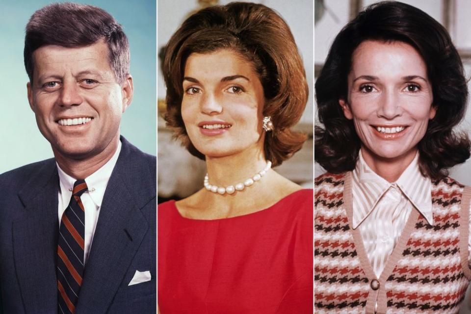 From left: John F. Kennedy, Jacqueline Kennedy, and Lee Radziwill