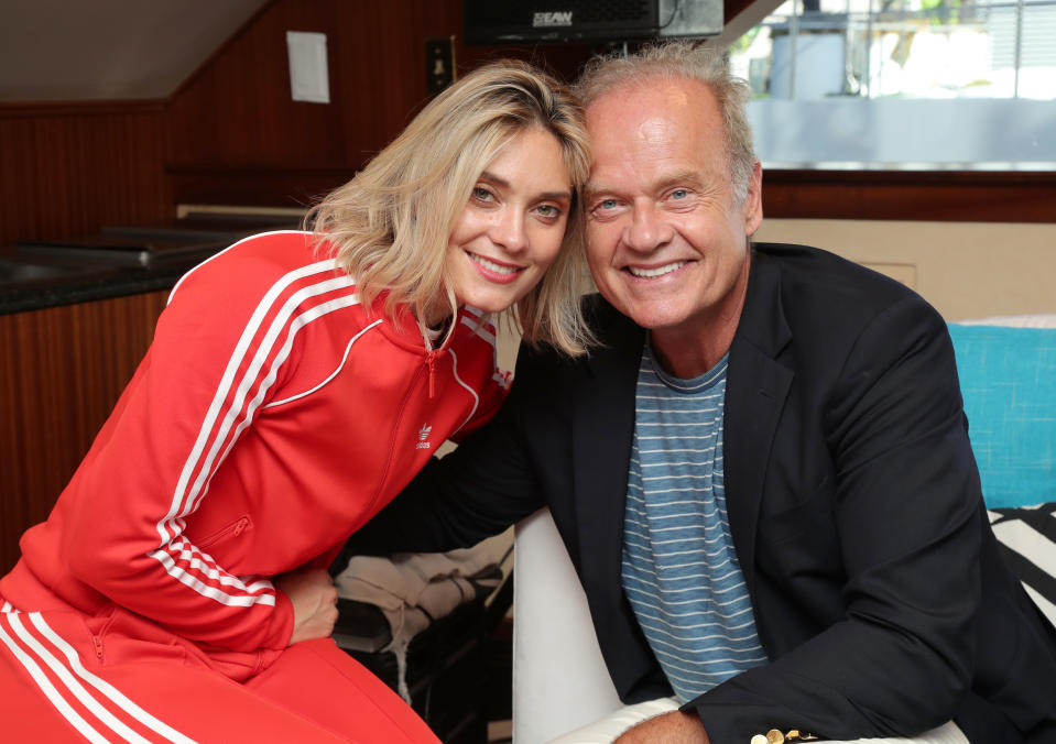 SAN DIEGO, CALIFORNIA - JULY 20: Spencer Grammer and Kelsey Grammer attend the #IMDboat at San Diego Comic-Con 2019: Day Three at the IMDb Yacht on July 20, 2019 in San Diego, California. (Photo by Rich Polk/Getty Images for IMDb)