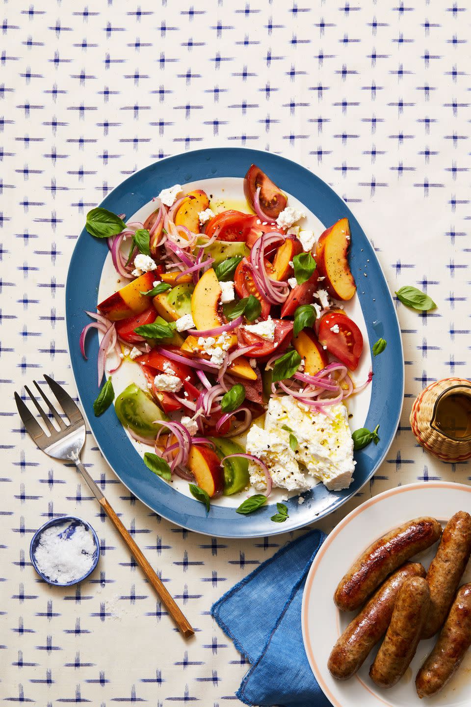 Tomato, Peach, and Basil Salad