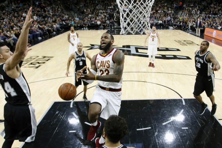 LeBron James finished with 28 points on 10-of-23 shooting from the field in the Cavaliers' 114-102 loss to San Antonio, boosting his total to 30,021