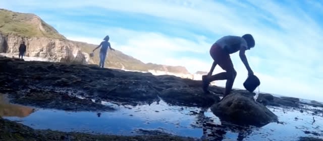 Camera left on Yorkshire beach films its journey to German island