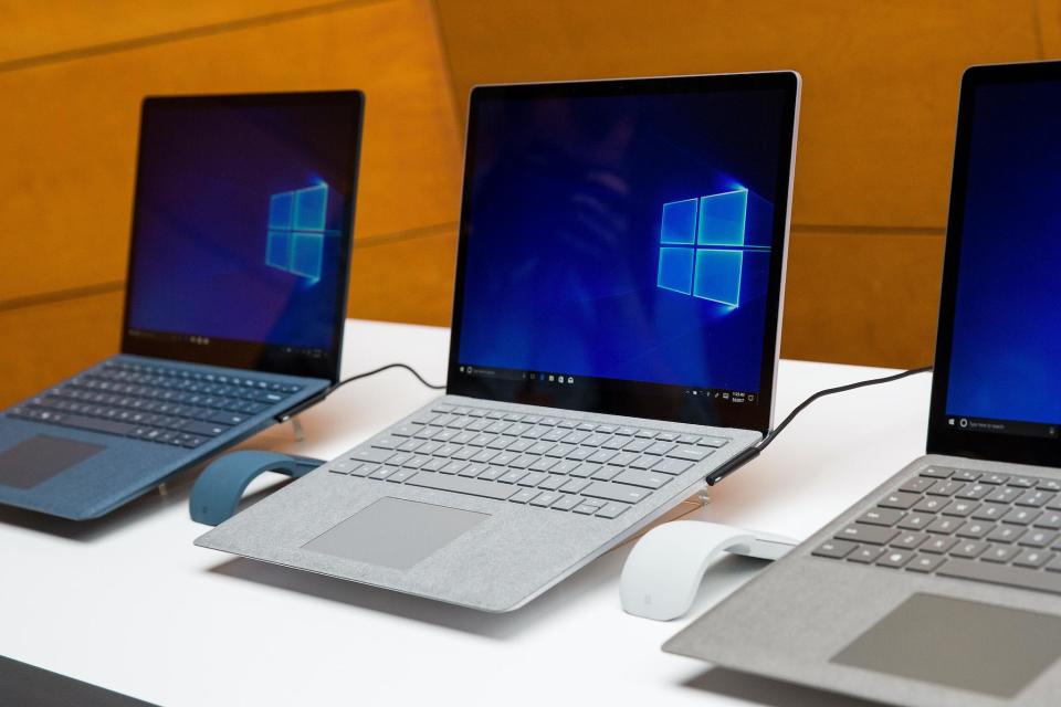 A view of the new Microsoft Surface Laptop following a Microsoft launch event, May 2, 2017 in New York City: Drew Angerer/Getty Images