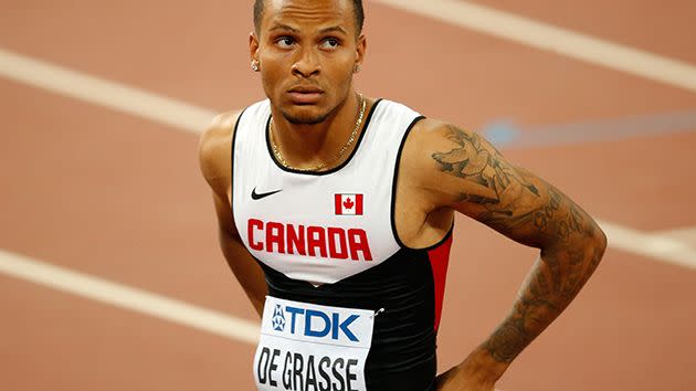 De Grasse at this year's world championships. Image: Getty