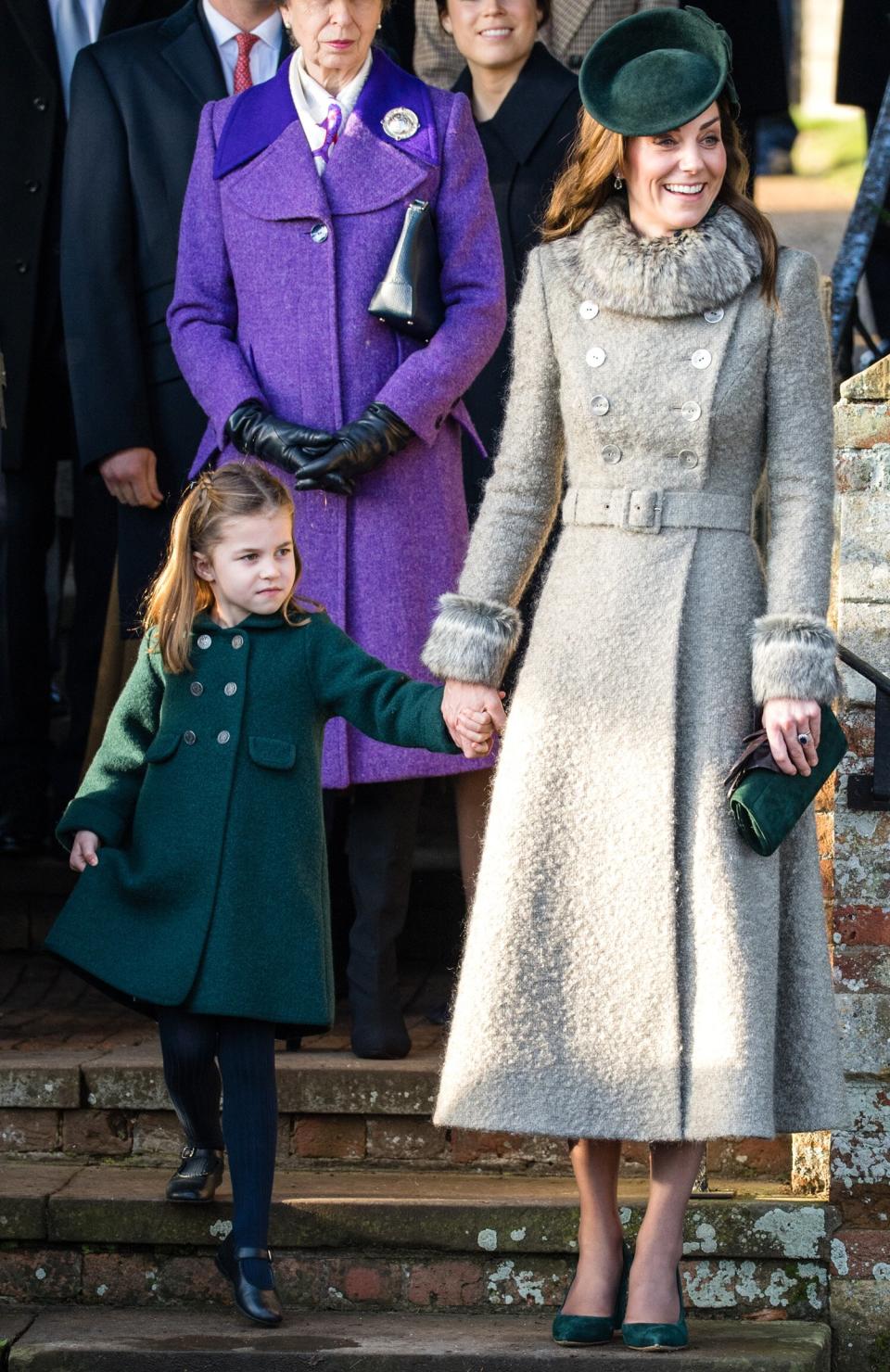 But all eyes were on Princess Charlotte for her royal Christmas debut, when she <a href="https://people.com/royals/princess-charlotte-shows-off-her-picture-perfect-curtsy-to-the-queen-on-christmas/" rel="nofollow noopener" target="_blank" data-ylk="slk:expertly dipped to greet her great-grandmother;elm:context_link;itc:0;sec:content-canvas" class="link ">expertly dipped to greet her great-grandmother</a>.