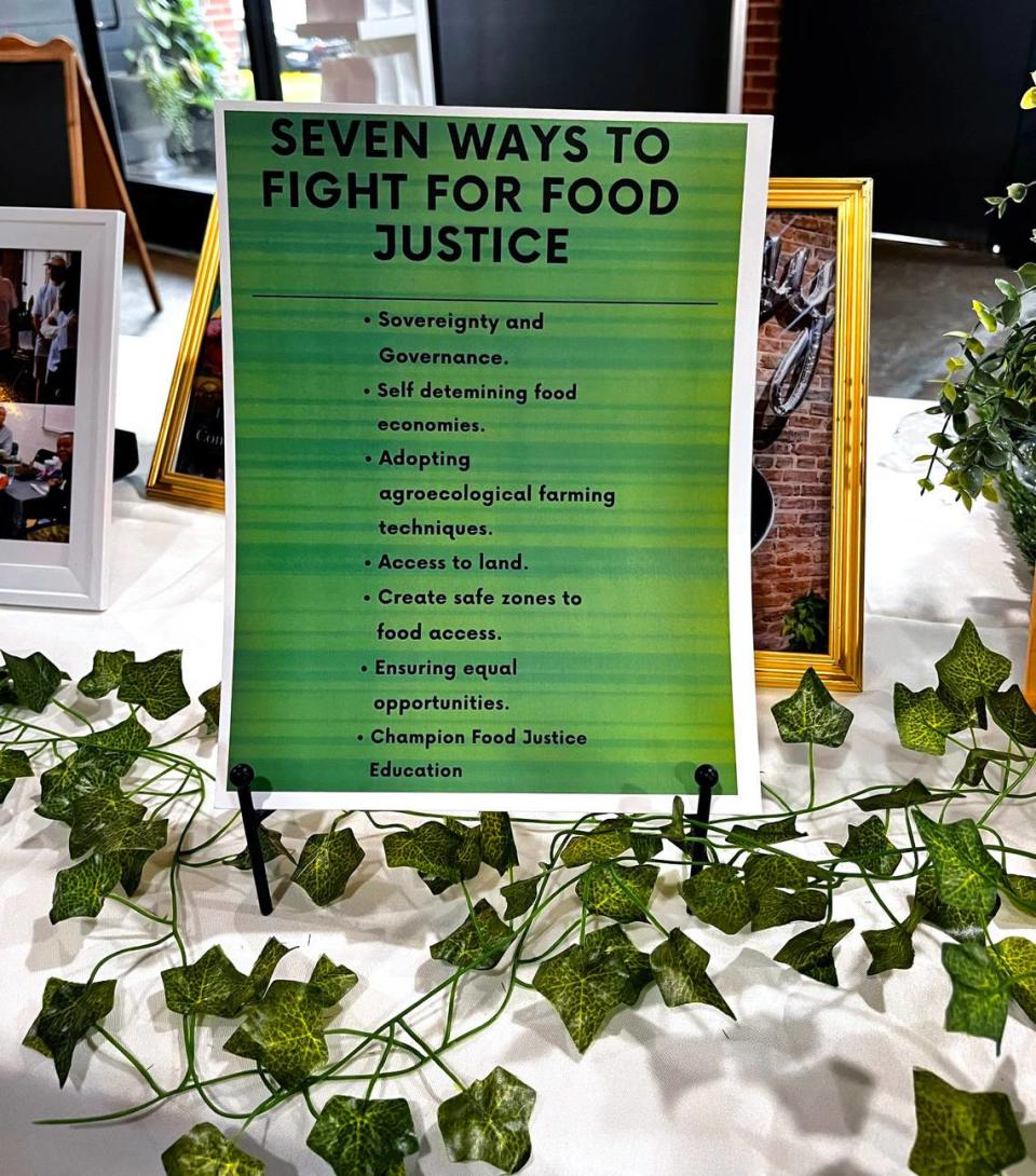 Abike Alexendar’s seven ways to fight food justice presented at the City Farm Feast.