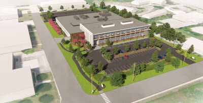 Rendering of Johnson Controls engineering center