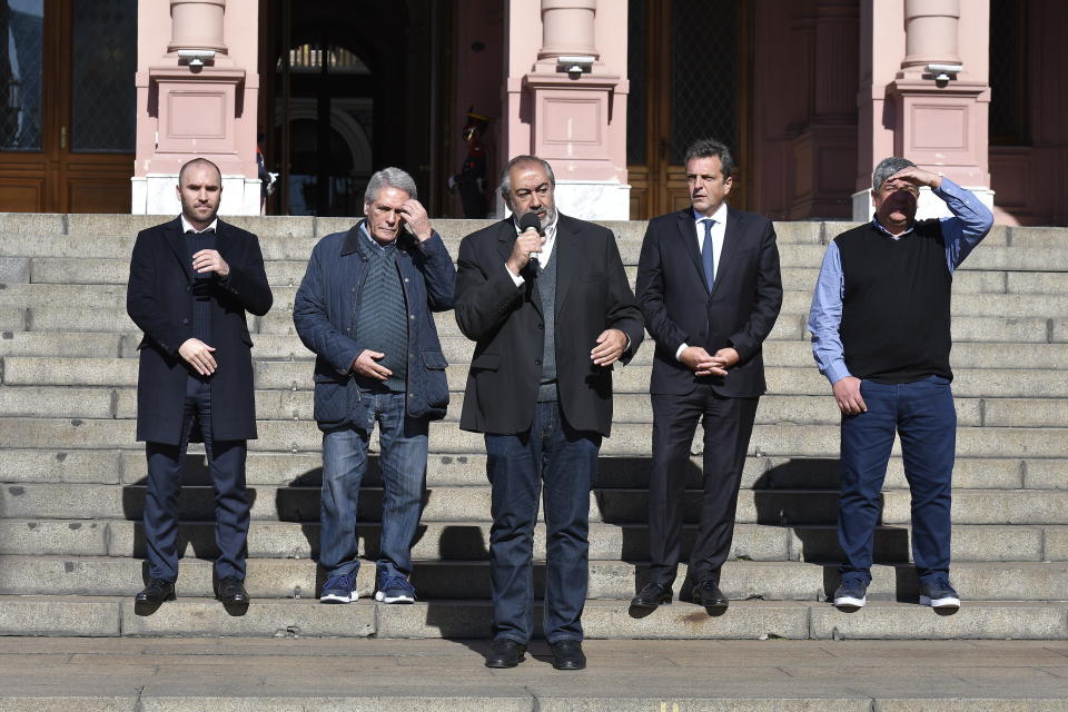 Héctor Daer participó del anuncio de la suba del piso de Ganancias