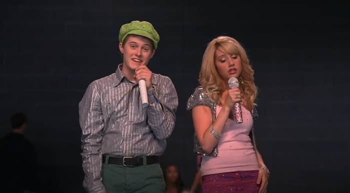 Ryan and Sharpay singing in a scene from "High School Musical"