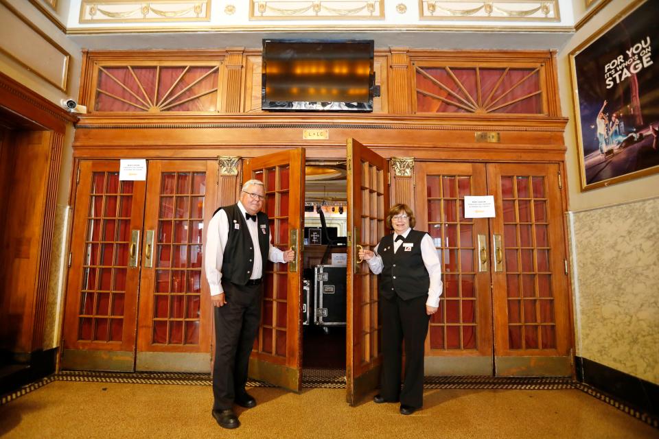 Cliff and Judy Roderiques have been ushers at the Zeiterion Theater in New Bedford for over 15 years.