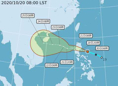 今年第17號颱風「沙德爾」路徑預測。（圖／中央氣象局）