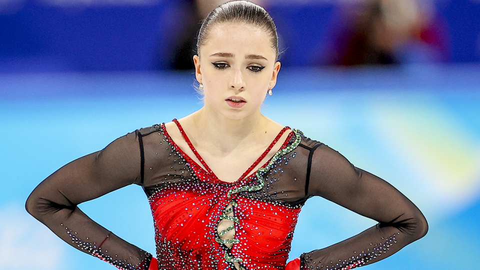 Russian skater Kamila Valieva (pictured) broke down in tears at the Winter Olympics after one of her performances.