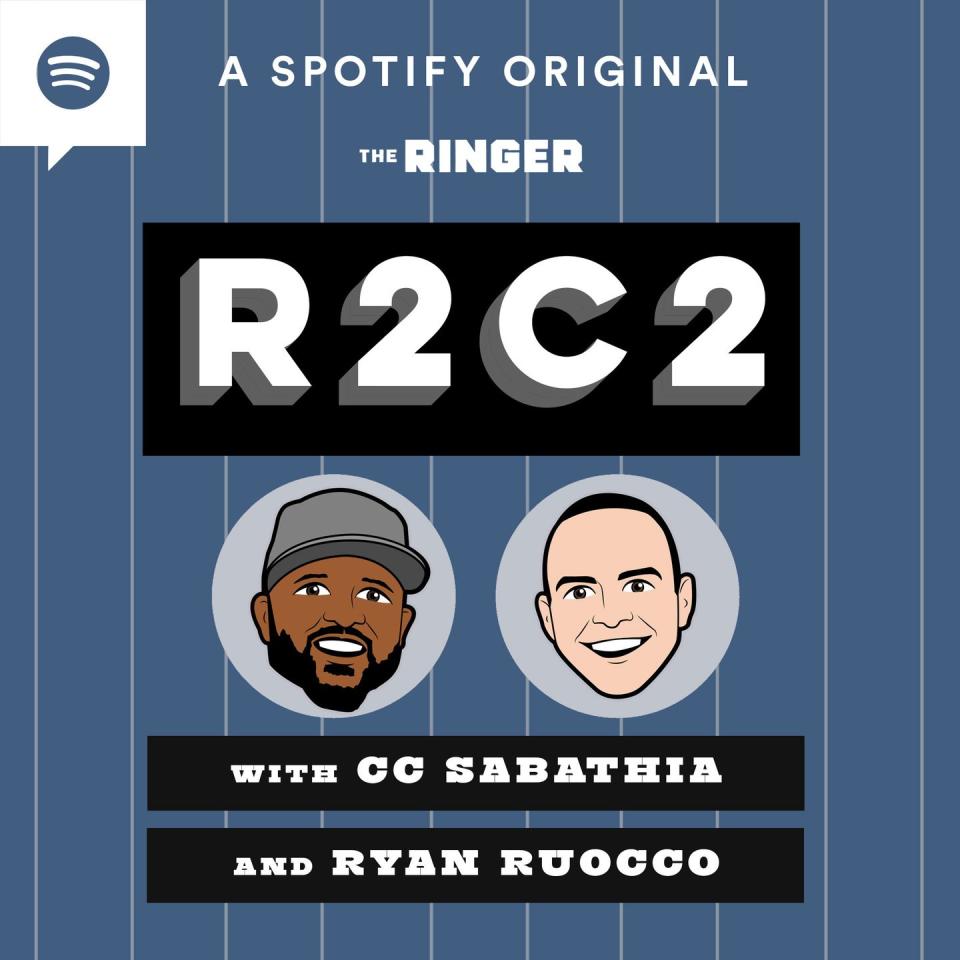 <p>You might notice that CC Sabathia co-hosts this particular podcast. Former all-star baseball pitcher CC Sabathia. Do NOT back away, sports fan who likes everything but baseball in the same way as the person who says they listen to everything but country. R2C2 is more of a smart, freewheeling sports podcast—just with a lean toward our great game, that’s all. All the SportsCenter-ticker-news reacts you want will be there. Plus, CC is a national treasure—and his chemistry with Ruocco makes R2C2 a must-listen. Seriously: What other pod could score Rapinoe and Bird as guests on the same episode? - <em>BL</em></p><p><a class="link " href="https://open.spotify.com/show/6UobsrN8wZroscZ1sM9iXD?si=4YiJnSw2QrSxLmQmRlr3uA" rel="nofollow noopener" target="_blank" data-ylk="slk:Listen Now;elm:context_link;itc:0;sec:content-canvas">Listen Now</a></p>