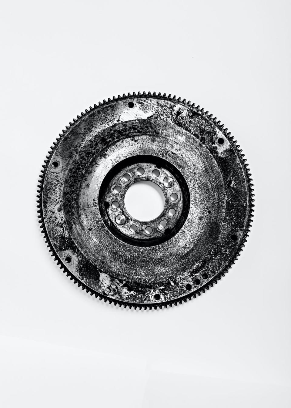 a heavy flywheel