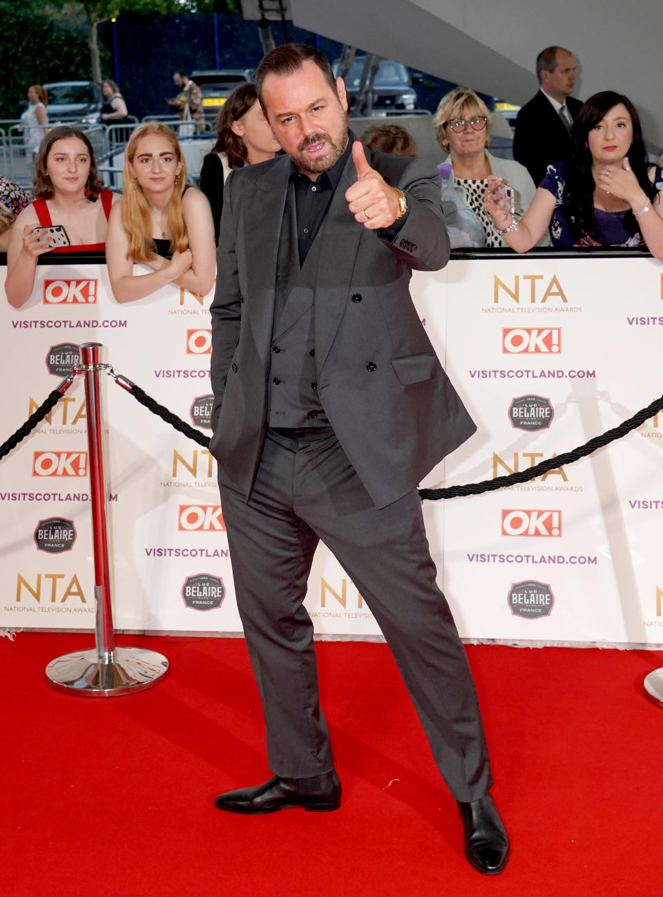 Danny Dyer attending the National Television Awards 2021 held at the O2 Arena, London. Picture date: Thursday September 9, 2021.