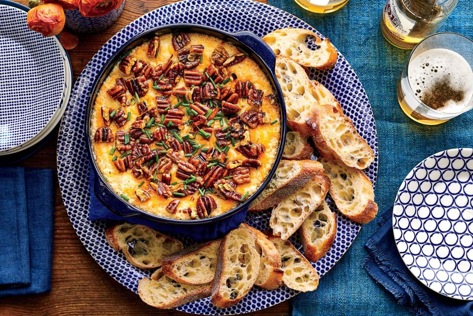 Warm Cheese-and-Spicy Pecan Dip