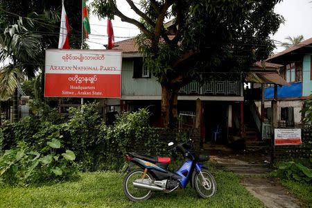 The Arakan National Party (ANP) head office is seen in Sittwe September 3, 2015. REUTERS/Soe Zeya Tun