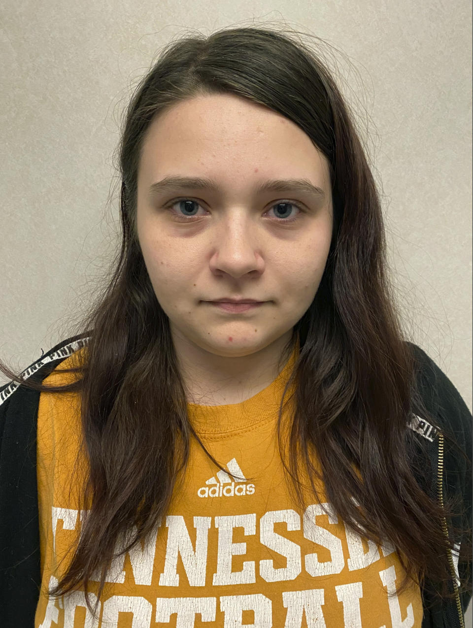 This February 2020 booking photo from the Tennessee Bureau of Investigation shows Megan Boswell. The teen mother of a 15-month-old Tennessee girl, who is the subject of an Amber Alert, is being held on a false report charge, according to the Sullivan County Sheriff's Office. (Tennessee Bureau of Investigation via AP)