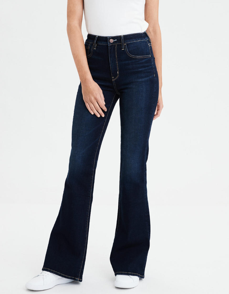 We regret to inform you that flared jeans are back -- but are somehow better than ever? Hear us out. There's no denying that our skinny-leg jeans have been making their way to the backs of our closets for a while now in favor of looser, stretchier, more comfortable styles like wide-leg jeans, boyfriend jeans and so-called mom jeans. Expect to see flared jeans paired with statement sneakers, Western boots and even knee-high boots on chillier days.&nbsp;(Pictured: <a href="https://fave.co/2MZDEj4" target="_blank" rel="noopener noreferrer"><strong>American Eagle's Highest Waist Flare Jeans</strong></a>)