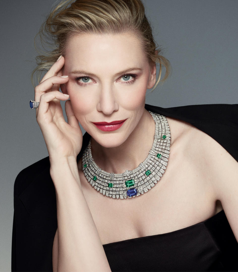Cate Blanchet in the Louis Vuitton “Spirit” high jewelry campaign. - Credit: Courtesy of Luis Vuitton